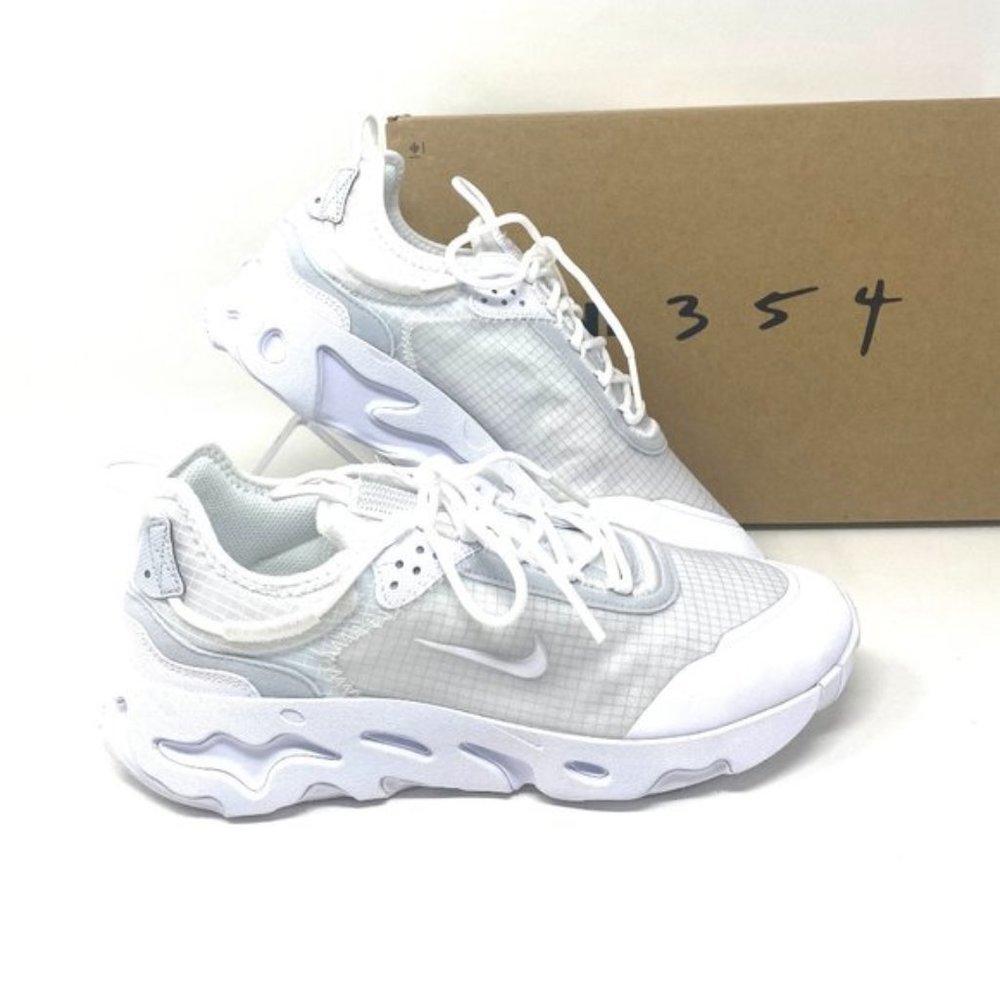 💖MEGA SALE💖NIKE WOMEN'S  CV1772 101 REACT LIVE White-pur Platinum  Running